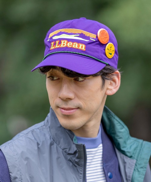 L.L.Bean(エルエルビーン)の「ティン・バッジ・ファイブパネル・キャップ(キャップ・メンズ・ブラック/グリーン/イエロー系/パープル・LARGE)」の5枚目の写真