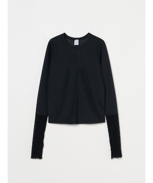 ILANIS(イラニス)の「Quiet Sheer Sleeve Top(Tシャツ/カットソー・レディース・ライトブルー/ブラック/オフホワイト・FREE)」の15枚目の写真