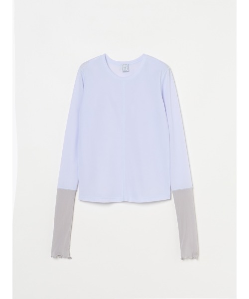 ILANIS(イラニス)の「Quiet Sheer Sleeve Top(Tシャツ/カットソー・レディース・ライトブルー/ブラック/オフホワイト・FREE)」の17枚目の写真