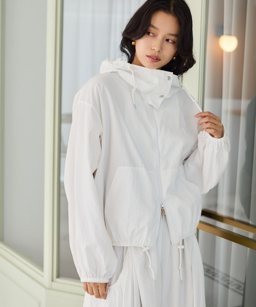 BARNYARDSTORM（バンヤードストーム）の「【『BABALOG』YouTubeご紹介アイテム】BARNYARDSTORM / UVカットエアリーブルゾン＜セットアップ対応＞【UVカット】WEB限定サイズ L（ブルゾン・レディース・ホワイト/ブラック/ベージュ・L/M/S）」の14枚目の写真