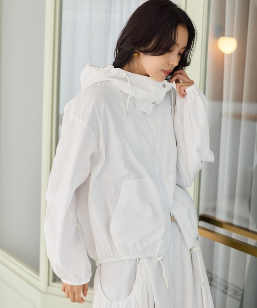 BARNYARDSTORM（バンヤードストーム）の「【『BABALOG』YouTubeご紹介アイテム】BARNYARDSTORM / UVカットエアリーブルゾン＜セットアップ対応＞【UVカット】WEB限定サイズ L（ブルゾン・レディース・ホワイト/ブラック/ベージュ・L/M/S）」の15枚目の写真