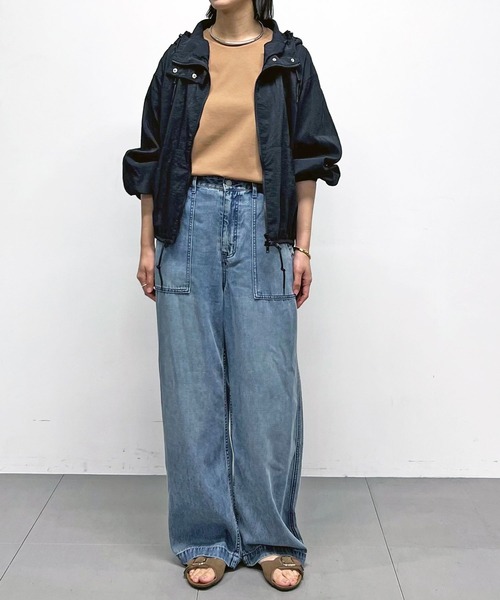 BARNYARDSTORM（バンヤードストーム）の「【『BABALOG』YouTubeご紹介アイテム】BARNYARDSTORM / UVカットエアリーブルゾン＜セットアップ対応＞【UVカット】WEB限定サイズ L（ブルゾン・レディース・ホワイト/ブラック/ベージュ・L/M/S）」の18枚目の写真