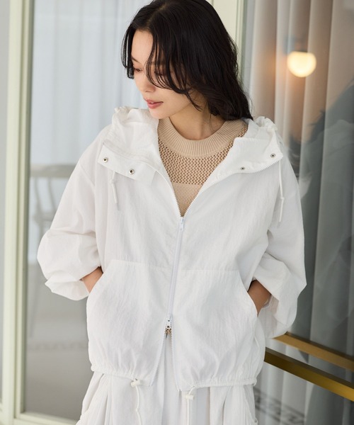 BARNYARDSTORM（バンヤードストーム）の「【『BABALOG』YouTubeご紹介アイテム】BARNYARDSTORM / UVカットエアリーブルゾン＜セットアップ対応＞【UVカット】WEB限定サイズ L（ブルゾン・レディース・ホワイト/ブラック/ベージュ・L/M/S）」の12枚目の写真