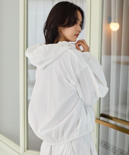 BARNYARDSTORM（バンヤードストーム）の「【『BABALOG』YouTubeご紹介アイテム】BARNYARDSTORM / UVカットエアリーブルゾン＜セットアップ対応＞【UVカット】WEB限定サイズ L（ブルゾン・レディース・ホワイト/ブラック/ベージュ・L/M/S）」の13枚目の写真