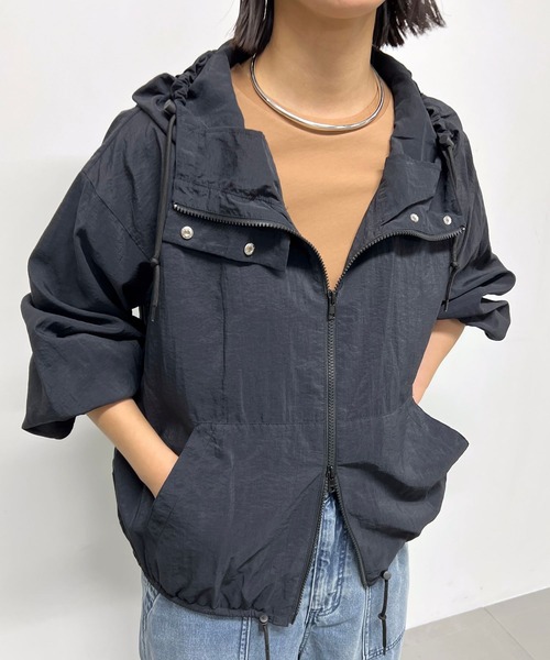 BARNYARDSTORM（バンヤードストーム）の「【『BABALOG』YouTubeご紹介アイテム】BARNYARDSTORM / UVカットエアリーブルゾン＜セットアップ対応＞【UVカット】WEB限定サイズ L（ブルゾン・レディース・ホワイト/ブラック/ベージュ・L/M/S）」の16枚目の写真