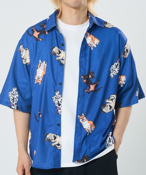 CORISCO(コリスコ)の「カットサッカー 総柄プリント 半袖シャツ(M1)(シャツ/ブラウス・メンズ・その他2/その他1・MEDIUM/X-LARGE/LARGE)」の8枚目の写真
