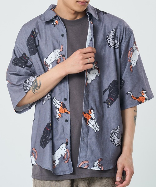 CORISCO(コリスコ)の「カットサッカー 総柄プリント 半袖シャツ(M1)(シャツ/ブラウス・メンズ・その他2/その他1・MEDIUM/X-LARGE/LARGE)」の11枚目の写真