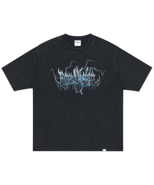 NOMANUAL(NOMANUAL)の「LIGHTNING RAW VISION T-SHIRT - WASHED BLACK(Tシャツ/カットソー・レディース・その他・LARGE/SMALL/MEDIUM/X-LARGE)」の1枚目の写真
