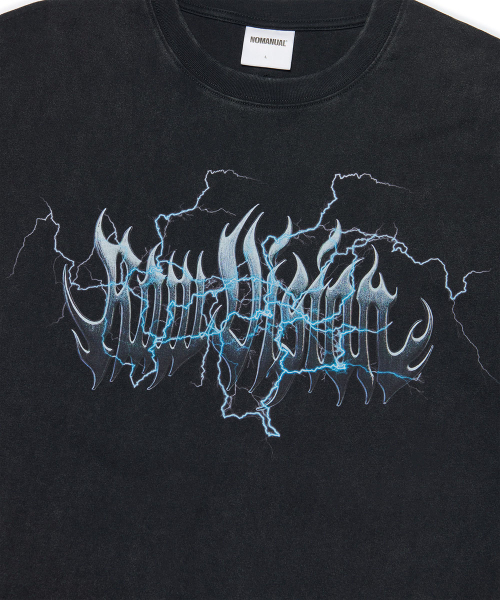 NOMANUAL(NOMANUAL)の「LIGHTNING RAW VISION T-SHIRT - WASHED BLACK(Tシャツ/カットソー・レディース・その他・LARGE/SMALL/MEDIUM/X-LARGE)」の4枚目の写真