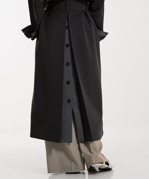 UNITED TOKYO（ユナイテッドトウキョウ）の「【新作】レイヤーディテールトレンチコート｜ウォッシャブル/オフィスカジュアル/オケージョン/春服（トレンチコート・レディース・ブラック/ベージュ・1/2）」の20枚目の写真