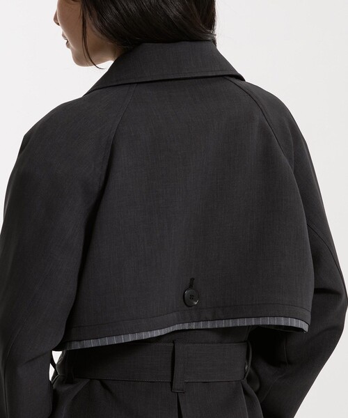 UNITED TOKYO（ユナイテッドトウキョウ）の「【新作】レイヤーディテールトレンチコート｜ウォッシャブル/オフィスカジュアル/オケージョン/春服（トレンチコート・レディース・ブラック/ベージュ・1/2）」の22枚目の写真