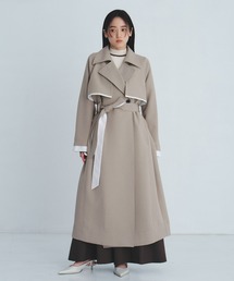 UNITED TOKYO | 【残りわずか!】レイヤーディテールトレンチコート|ウォッシャブル/オフィスカジュアル/オケージョン/春服(トレンチコート)