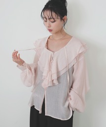 LIAN（リアン）の「シアーラッフルブラウス（シャツ/ブラウス）」