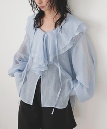 LIAN（リアン）の「シアーラッフルブラウス（シャツ/ブラウス）」