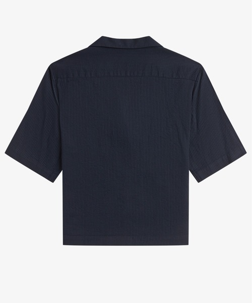 FRED PERRY（フレッドペリー）の「Sheer Stripe Shirt／シアーストライプシャツ（シャツ/ブラウス・レディース・ネイビー・10）」の12枚目の写真