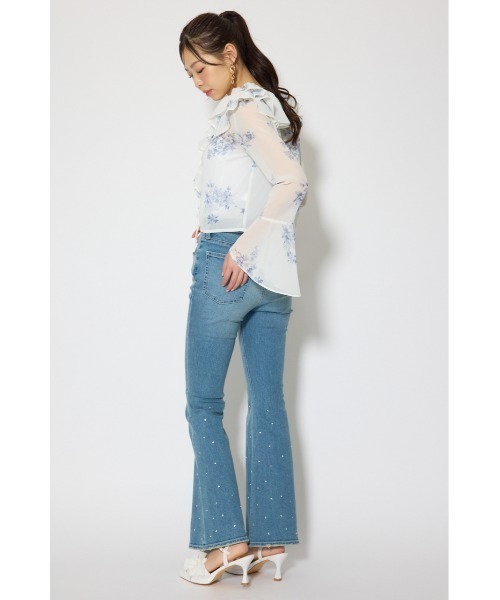 rienda(リエンダ)の「フリルカラートップス 春服(シャツ/ブラウス・レディース・ライトブルー/ピンク系その他/ホワイト系その他・FREE)」の5枚目の写真