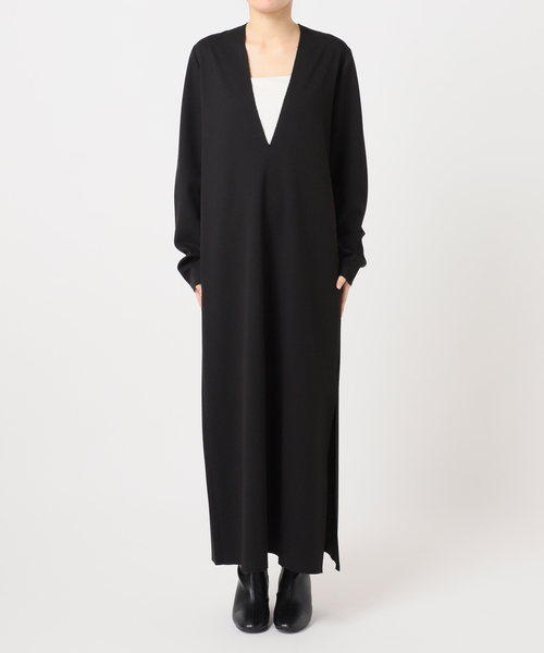 CITYSHOP(シティーショップ)の「《追加2》V NECK LEAN DRESS:ワンピース(ワンピース・レディース・ブラック/チャコールグレー・36/38)」の11枚目の写真
