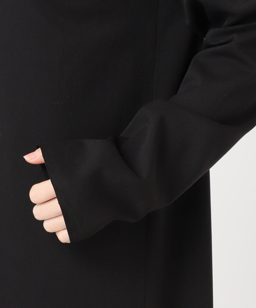 CITYSHOP(シティーショップ)の「《追加2》V NECK LEAN DRESS:ワンピース(ワンピース・レディース・ブラック/チャコールグレー・36/38)」の4枚目の写真