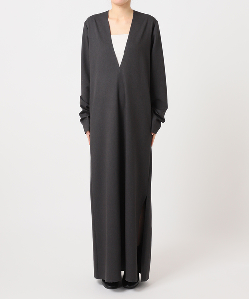 CITYSHOP(シティーショップ)の「《追加2》V NECK LEAN DRESS:ワンピース(ワンピース・レディース・ブラック/チャコールグレー・36/38)」の9枚目の写真