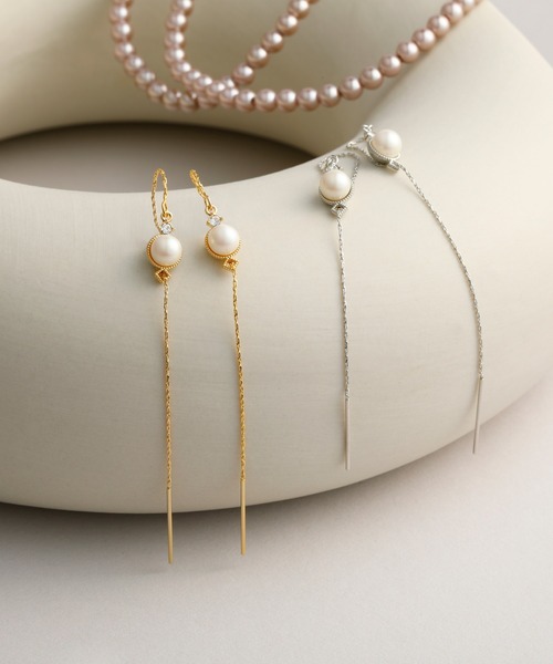 CALIN STANDARD(カリンスタンダード)の「◆金属アレルギー対応◆◆made in japan◆パールビジュー アメリカンピアス(ピアス(両耳用)・レディース・ゴールド/シルバー・FREE)」の18枚目の写真