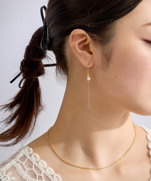 CALIN STANDARD(カリンスタンダード)の「◆金属アレルギー対応◆◆made in japan◆パールビジュー アメリカンピアス(ピアス(両耳用)・レディース・ゴールド/シルバー・FREE)」の10枚目の写真