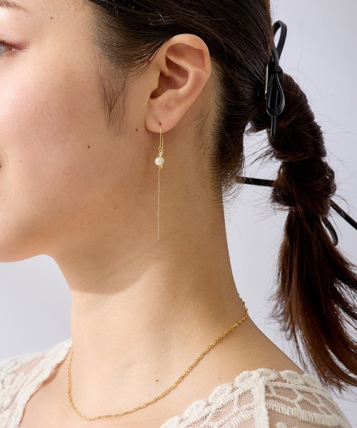 CALIN STANDARD(カリンスタンダード)の「◆金属アレルギー対応◆◆made in japan◆パールビジュー アメリカンピアス(ピアス(両耳用)・レディース・ゴールド/シルバー・FREE)」の11枚目の写真