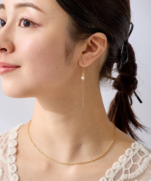 CALIN STANDARD(カリンスタンダード)の「◆金属アレルギー対応◆◆made in japan◆パールビジュー アメリカンピアス(ピアス(両耳用)・レディース・ゴールド/シルバー・FREE)」の12枚目の写真