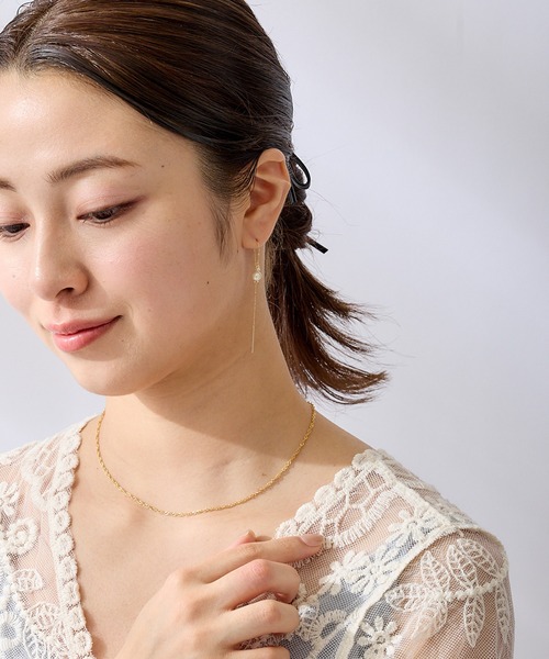 CALIN STANDARD(カリンスタンダード)の「◆金属アレルギー対応◆◆made in japan◆パールビジュー アメリカンピアス(ピアス(両耳用)・レディース・ゴールド/シルバー・FREE)」の4枚目の写真