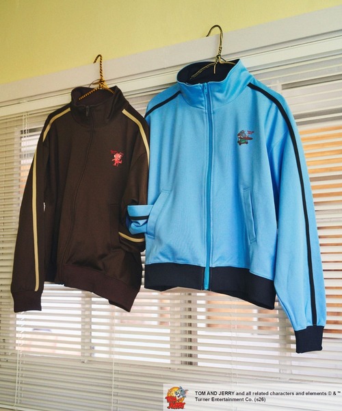 niko and...（ニコアンド）の「【トムとジェリー】コラボ トラックジャージ（ジャージ・レディース・ブルー/ブラウン・MEDIUM/LARGE）」の3枚目の写真