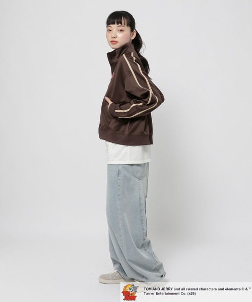 niko and...（ニコアンド）の「【トムとジェリー】コラボ トラックジャージ（ジャージ・レディース・ブルー/ブラウン・MEDIUM/LARGE）」の4枚目の写真