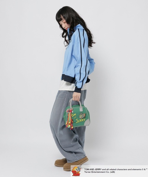 niko and...（ニコアンド）の「【トムとジェリー】コラボ トラックジャージ（ジャージ・レディース・ブルー/ブラウン・MEDIUM/LARGE）」の7枚目の写真