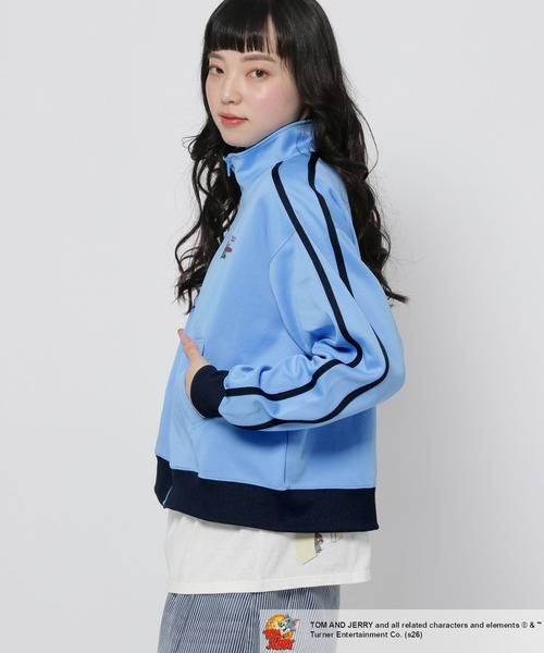 niko and...（ニコアンド）の「【トムとジェリー】コラボ トラックジャージ（ジャージ・レディース・ブルー/ブラウン・MEDIUM/LARGE）」の9枚目の写真