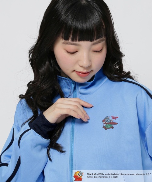 niko and...（ニコアンド）の「【トムとジェリー】コラボ トラックジャージ（ジャージ・レディース・ブルー/ブラウン・MEDIUM/LARGE）」の10枚目の写真