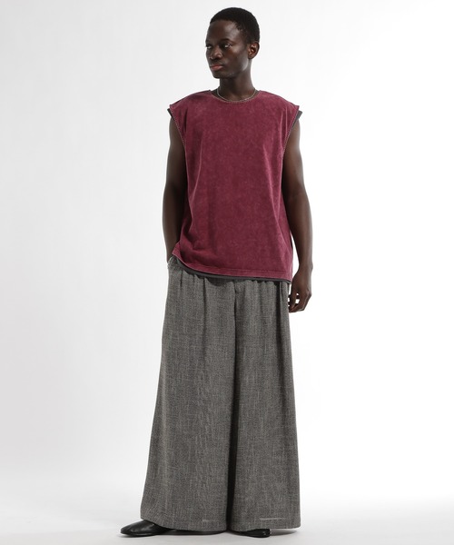 HARE(ハレ)の「【接触冷感】ユルネックノースリーブ(HARE)(Tシャツ/カットソー・メンズ・ホワイト/ブラック・SMALL/MEDIUM)」の11枚目の写真