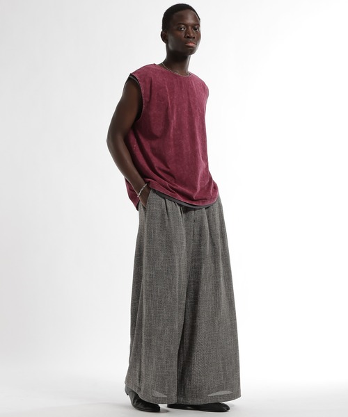 HARE(ハレ)の「【接触冷感】ユルネックノースリーブ(HARE)(Tシャツ/カットソー・メンズ・ホワイト/ブラック・SMALL/MEDIUM)」の12枚目の写真