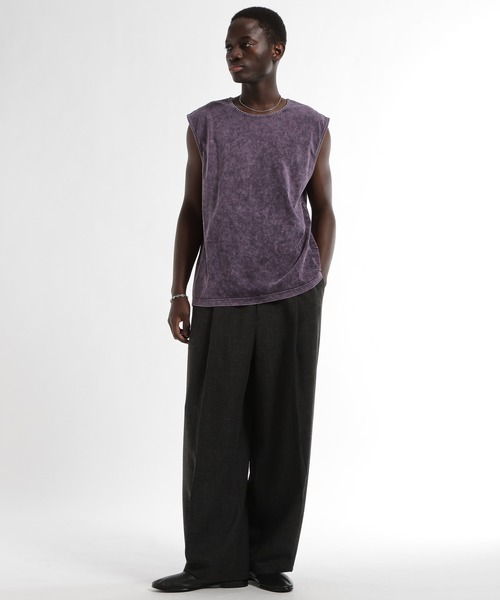 HARE(ハレ)の「【接触冷感】ユルネックノースリーブ(HARE)(Tシャツ/カットソー・メンズ・ホワイト/ブラック・SMALL/MEDIUM)」の15枚目の写真