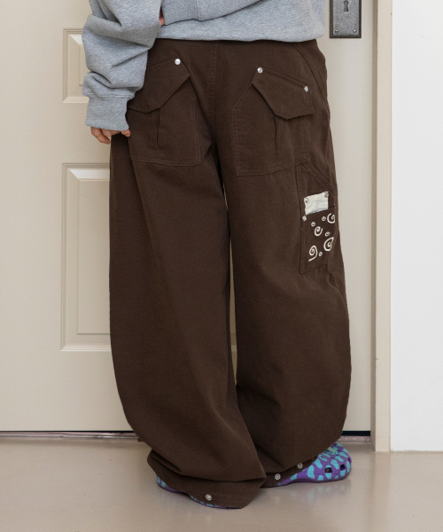 RuNaKi'Hu'(ルナキフ)の「WXP082 シオリ ダブルニ バルーンパンツ (ブラウン)(その他パンツ・レディース・その他・1/2/3)」の3枚目の写真