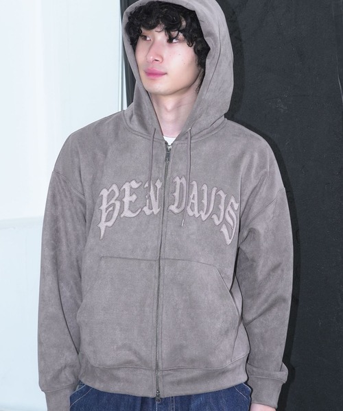 BEN DAVIS(ベンデイビス)の「【BEN DAVIS/ベンデイビス】【トレンドのダブルジップ】フェイクスエード パーカー 逆開ファスナー 共布ワッペン(パーカー・メンズ・スミクロ/ベージュ/ピンク・X-LARGE/LARGE/MEDIUM)」の18枚目の写真
