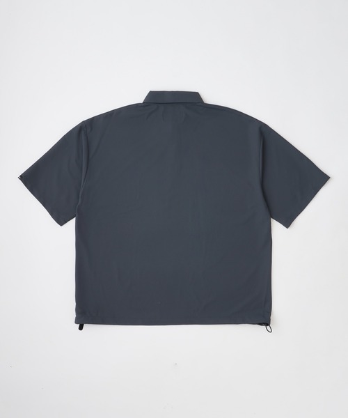 ADAM PATEK（アダムパテック）の「【ADAMPATEK/アダムパテック】　ripple looose polo shirt ポロシャツ（ポロシャツ・メンズ・ブラック/グレー・1/2）」の4枚目の写真