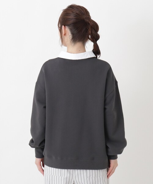 one'sterrace(ワンズテラス)の「ポロ衿プルオーバー(Tシャツ/カットソー・レディース・グレー系4/グレー系その他7/アイボリー系8・02)」の6枚目の写真