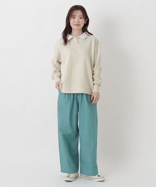 one'sterrace(ワンズテラス)の「ポロ衿プルオーバー(Tシャツ/カットソー・レディース・グレー系4/グレー系その他7/アイボリー系8・02)」の12枚目の写真