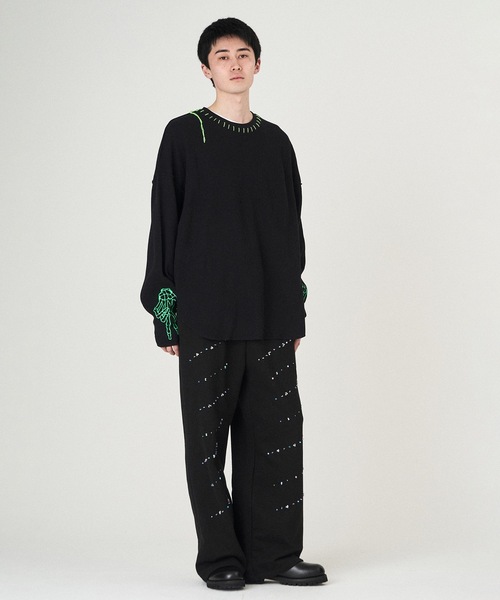 DISCOVERED(ディスカバード)の「WAFFLE BONE PRINT CUTSEWN(Tシャツ/カットソー・メンズ・ブラック/ホワイト・1/3)」の3枚目の写真