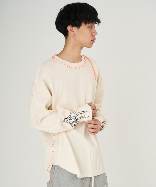 DISCOVERED(ディスカバード)の「WAFFLE BONE PRINT CUTSEWN(Tシャツ/カットソー・メンズ・ブラック/ホワイト・1/3)」の12枚目の写真