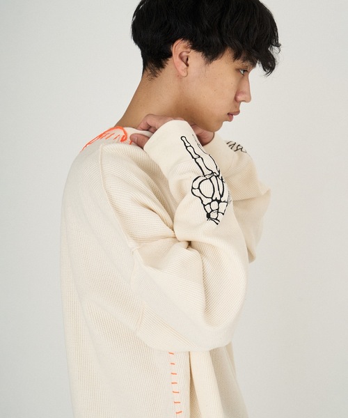 DISCOVERED(ディスカバード)の「WAFFLE BONE PRINT CUTSEWN(Tシャツ/カットソー・メンズ・ブラック/ホワイト・1/3)」の13枚目の写真