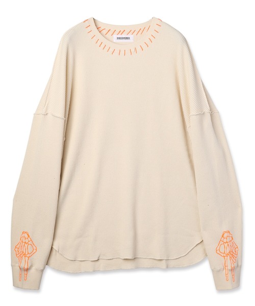 DISCOVERED（ディスカバード）の「WAFFLE BONE PRINT CUTSEWN（Tシャツ/カットソー・メンズ・ブラック/ホワイト・1/3）」の9枚目の写真