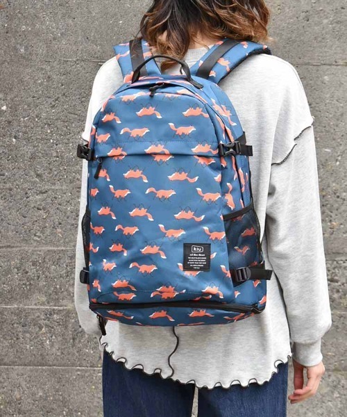 KiU（キウ）の「【KiU and BleuBleuet】KiU600Dバッグパック（バックパック/リュック・レディース・ブラック/ブルー/ブラック系その他/ネイビー/ネイビー系/その他/ブルー系/グリーン系・FREE）」の5枚目の写真