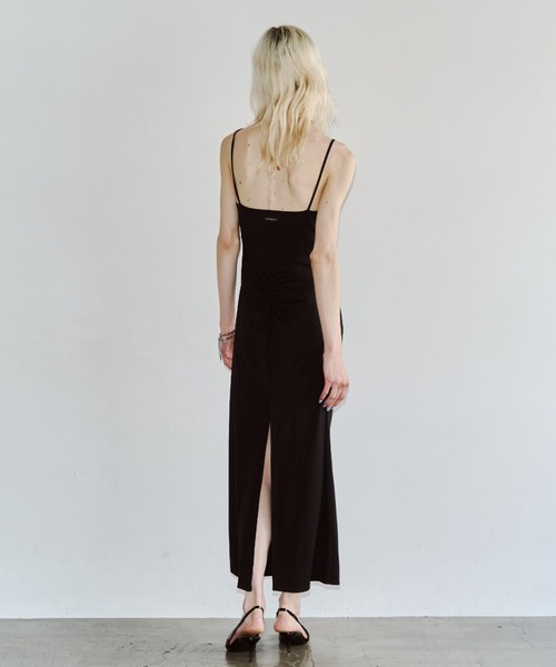 JOSE MOON(ジョゼムーン)の「BICOLOR DRAPE DRESS/バイカラードレープドレス(ワンピース・レディース・サックスブルー/ブラック/ブラウン・38/36)」の14枚目の写真