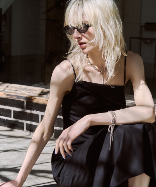 JOSE MOON(ジョゼムーン)の「BICOLOR DRAPE DRESS/バイカラードレープドレス(ワンピース・レディース・サックスブルー/ブラック/ブラウン・38/36)」の18枚目の写真