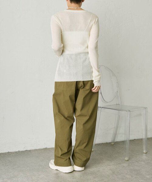 ear PAPILLONNER(イアパピヨネ)の「《uchida企画》Vネックリブカーディガン【SUM1 STYLE(スミスタイル)】(カーディガン/ボレロ・レディース・レッド/ホワイト/ブラック/ブルー系その他・FREE)」の22枚目の写真