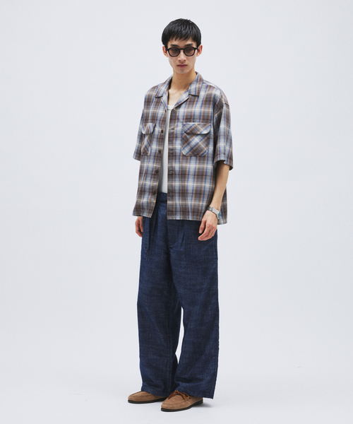 JOURNAL STANDARD（ジャーナルスタンダード）の「リネン ライク デニム ベルテッド パンツ（スラックス・メンズ・アイボリー/ブラウン/ネイビー・LARGE/MEDIUM/SMALL）」の6枚目の写真
